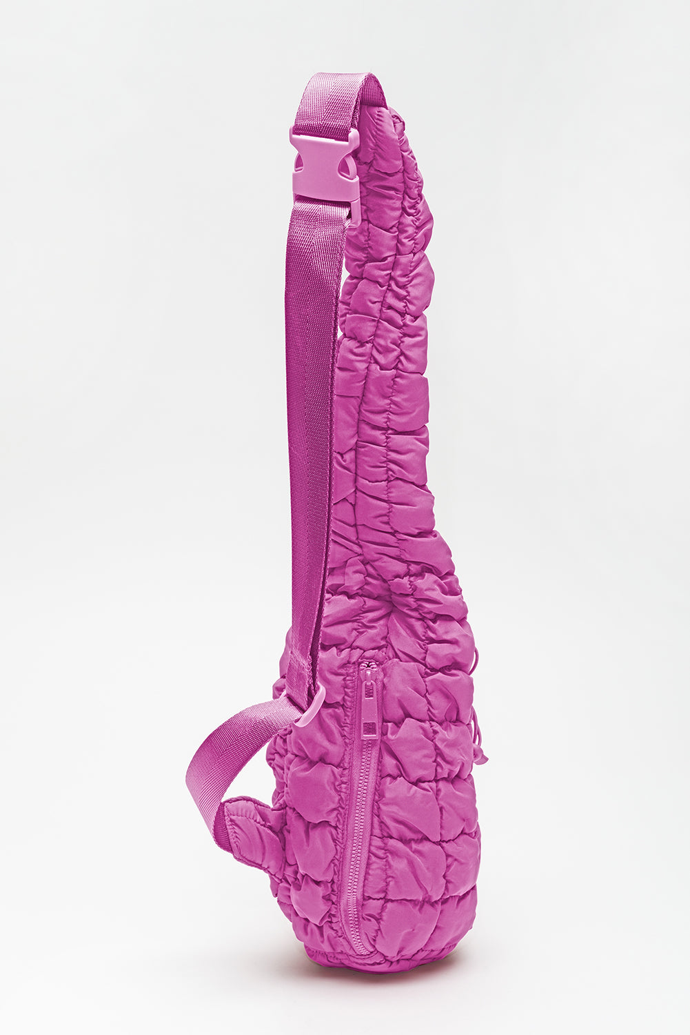 Wisteria Marshmallow Quilted Drawstring Decor Sling Bag