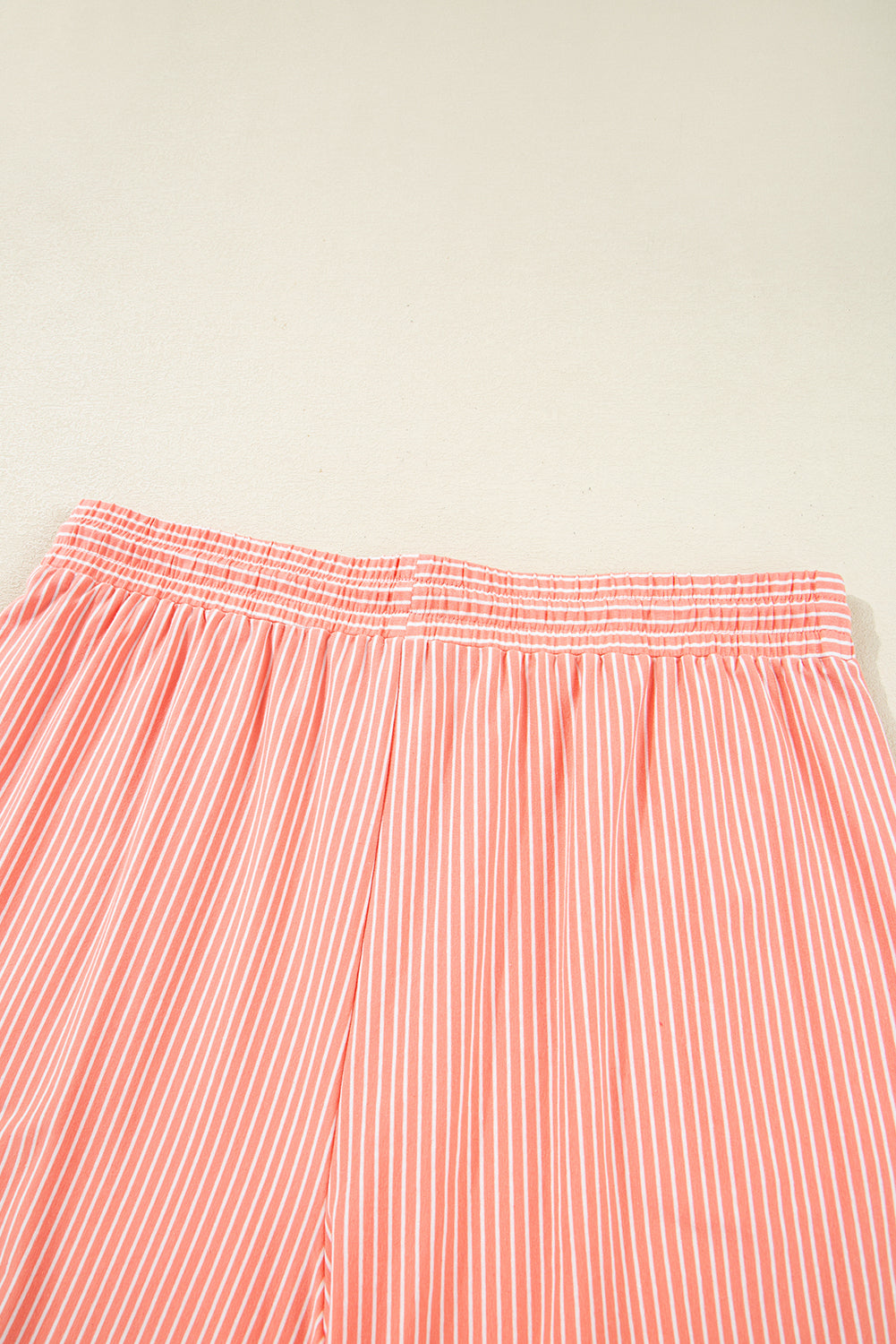 Orange Stripe Loose Polo T Shirt and Shorts Plus Size 2pcs Outfit