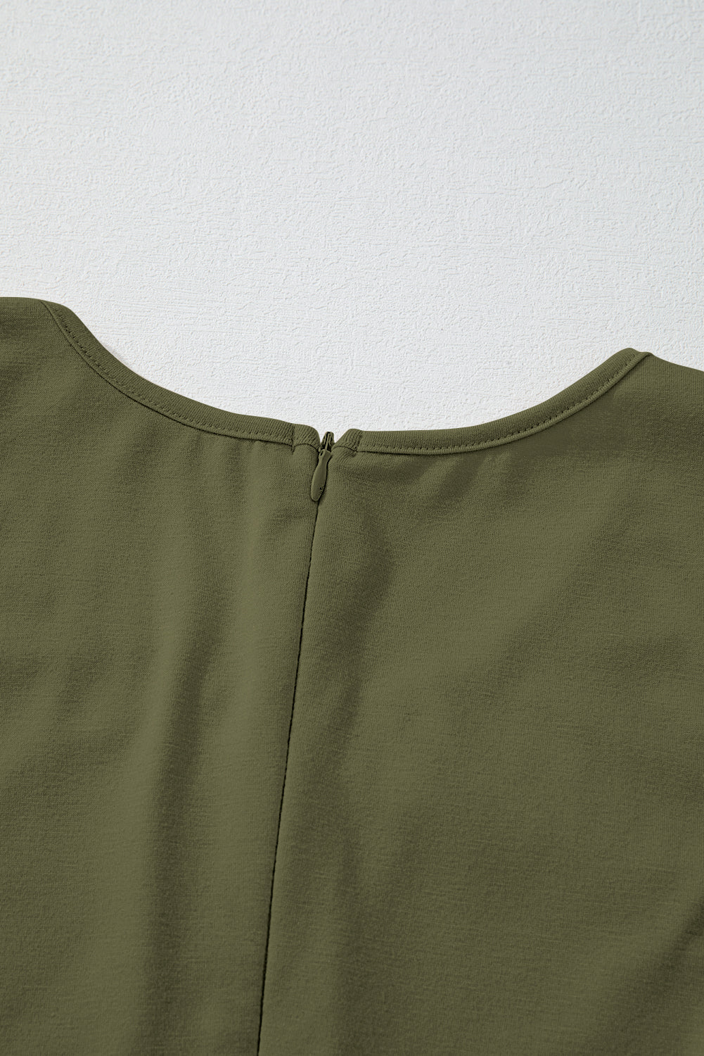 Four Leaf Clover Solid Color Pleated Detail Elastic Waist Sleeveless Jumpsuit