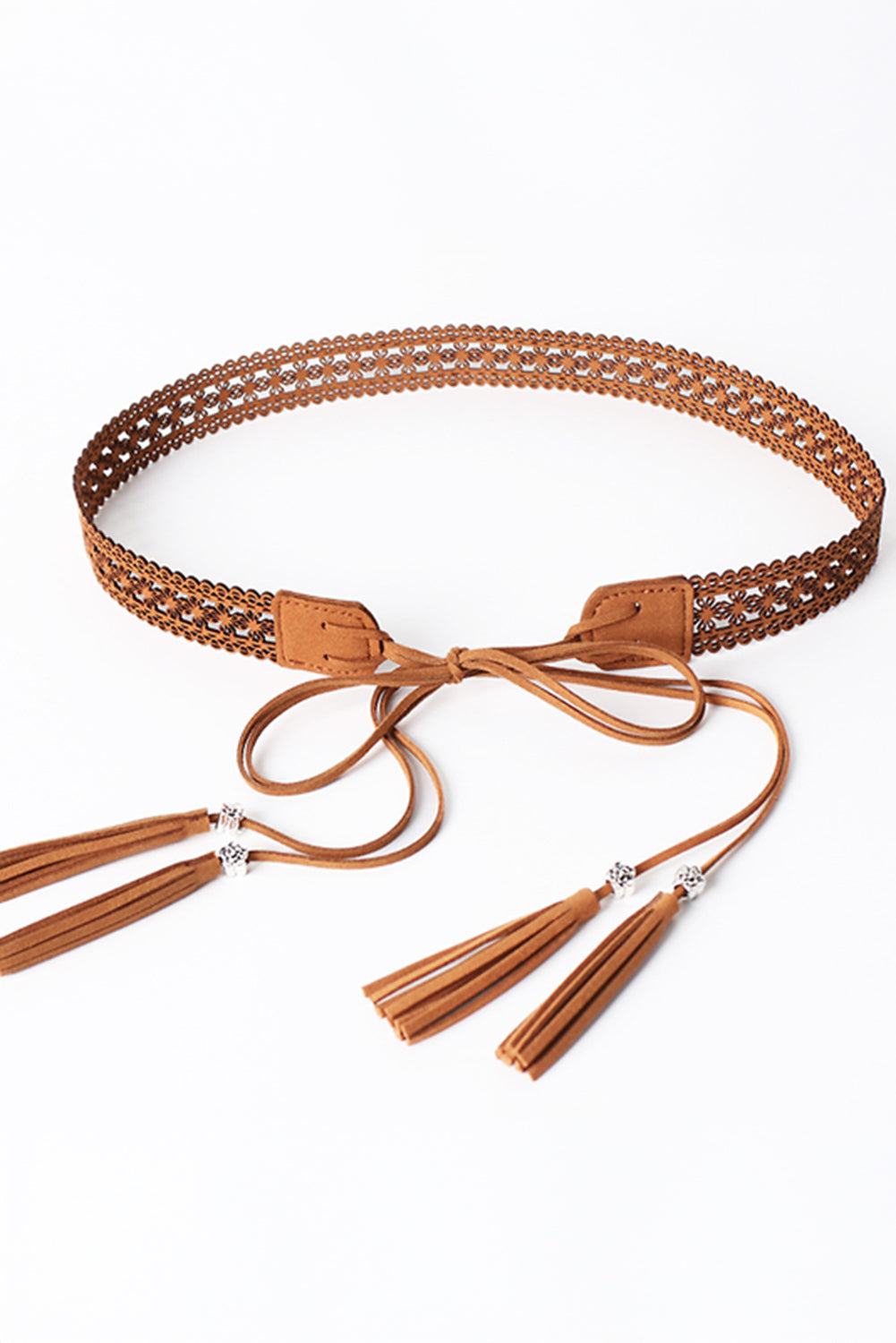 Thai Curry Boho Tassel Crochet Self-tie Waist Belt