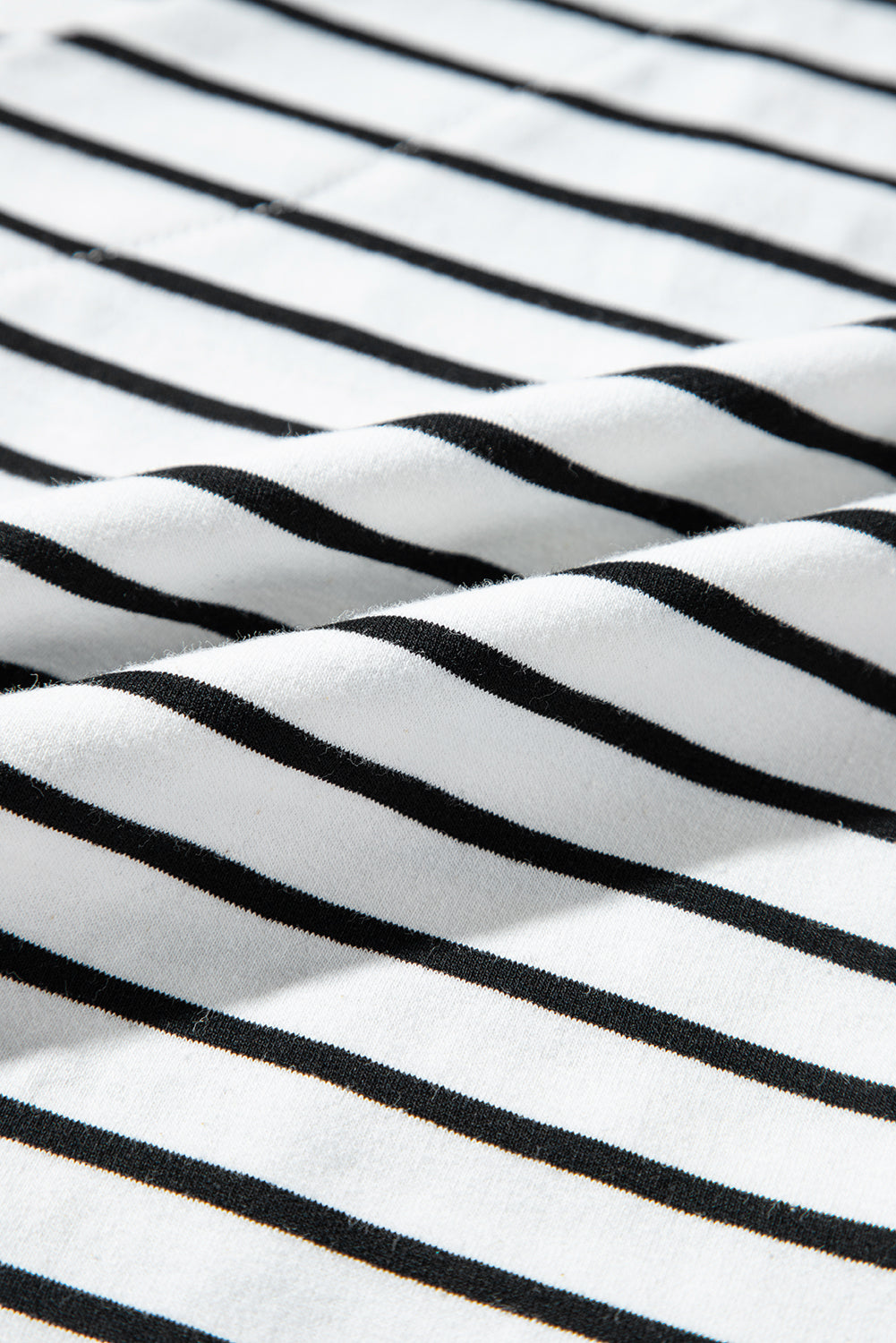 Black Stripe Two Tone Colorblock V Neck T Shirt