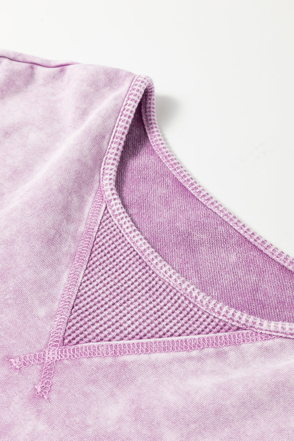 Orchid Petal Mineral Wash Drop Shoulder Pullover Sweatshirt