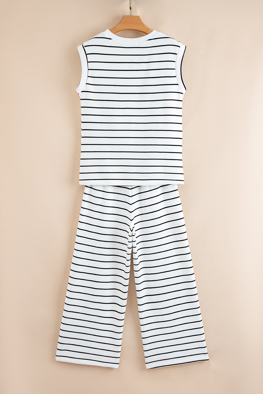 Sail Blue Casual Wide Leg 2pcs Pants Set