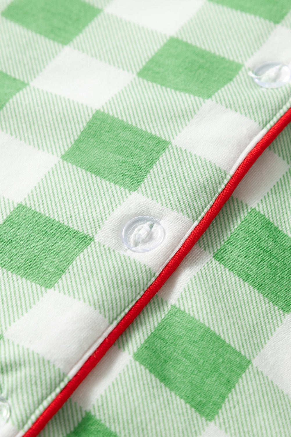 Fiery Red Christmas Plaid Print Shirt and Pants Pajama Set