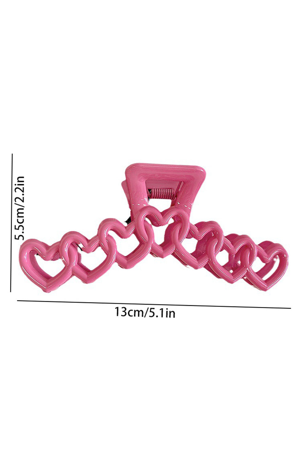 Pink Valentines Minimalist Heart Design Hair Claw