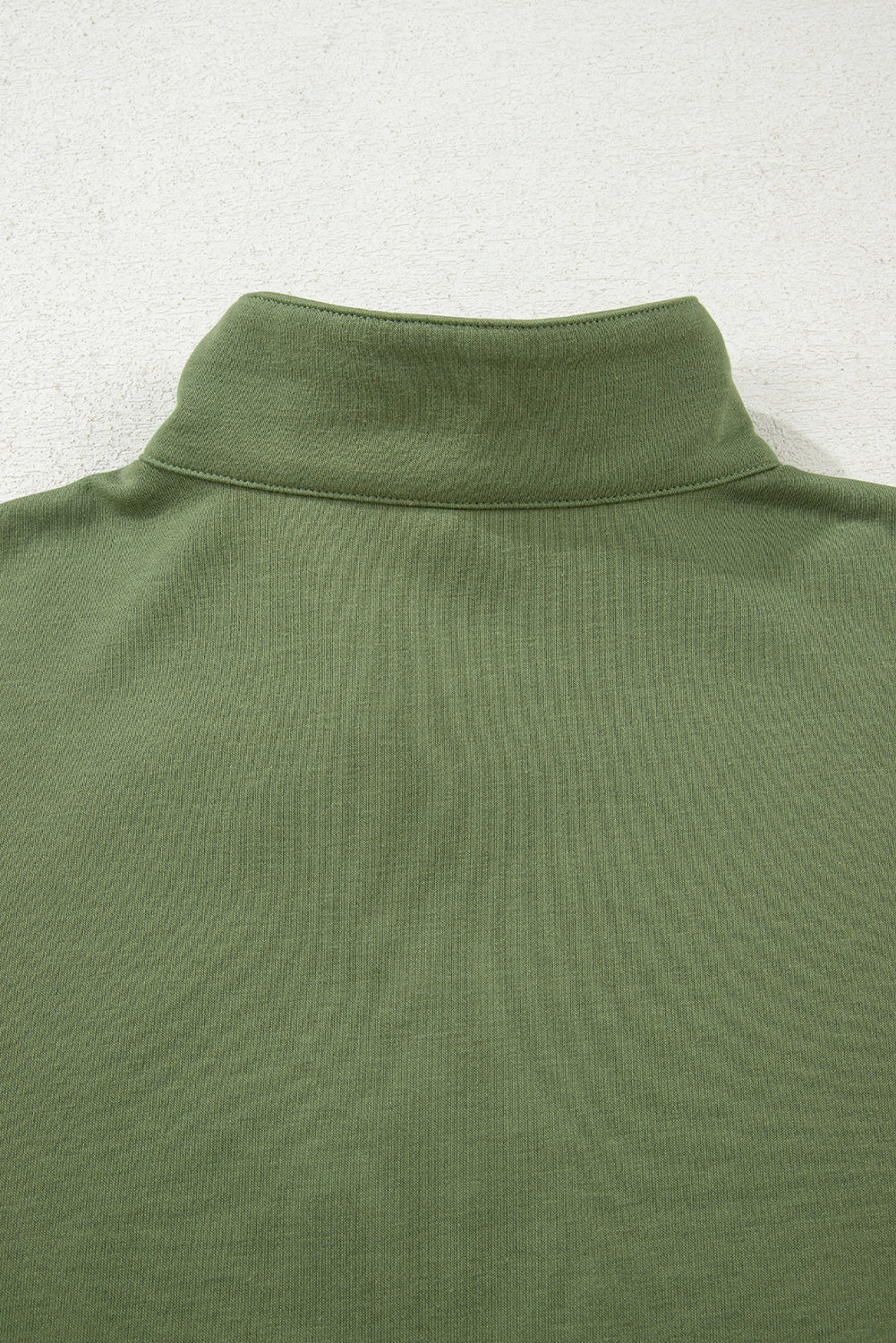 Light Grey Contrast Striped Patchwork Zip Collar Pullover Sweatshirt