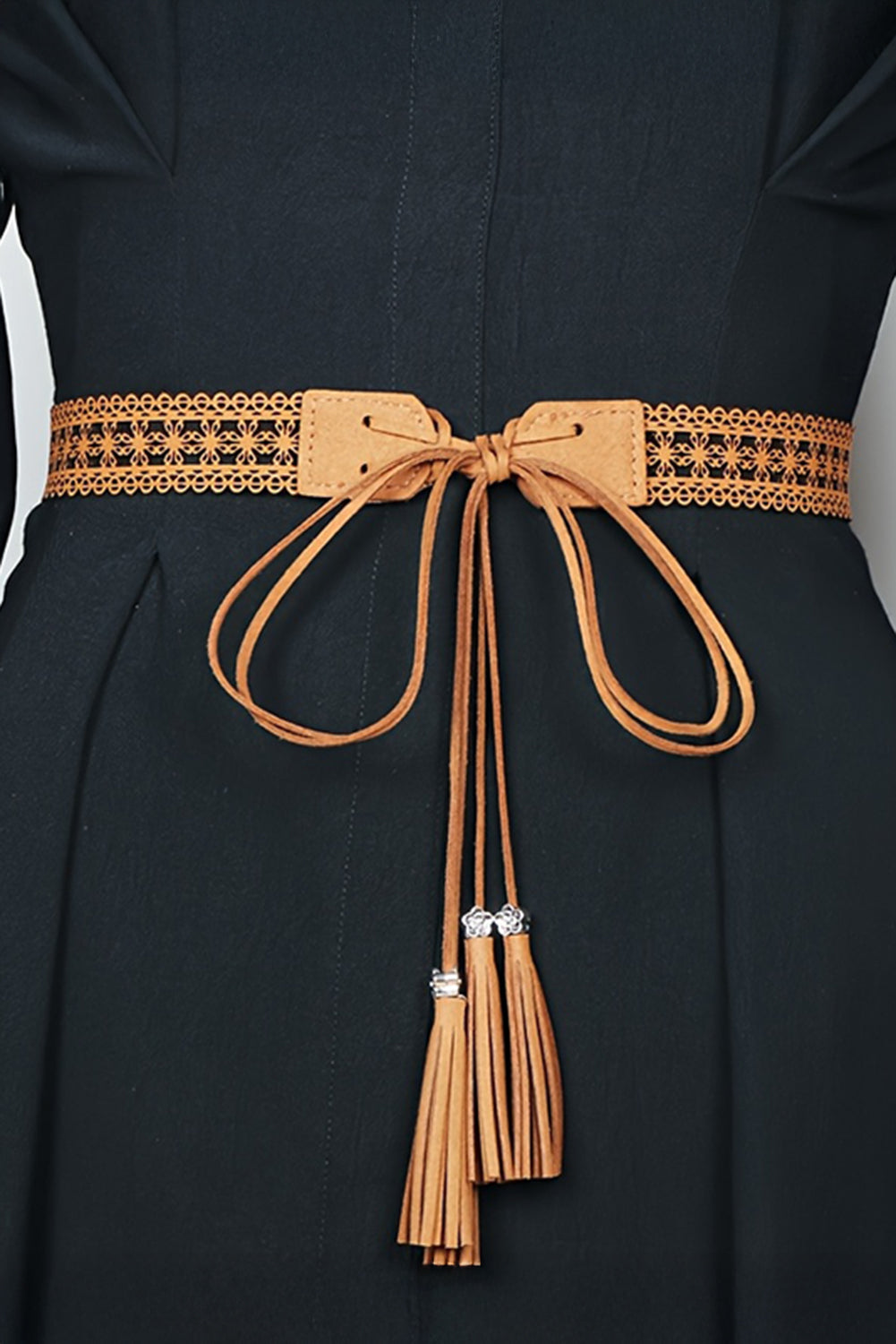 Thai Curry Boho Tassel Crochet Self-tie Waist Belt