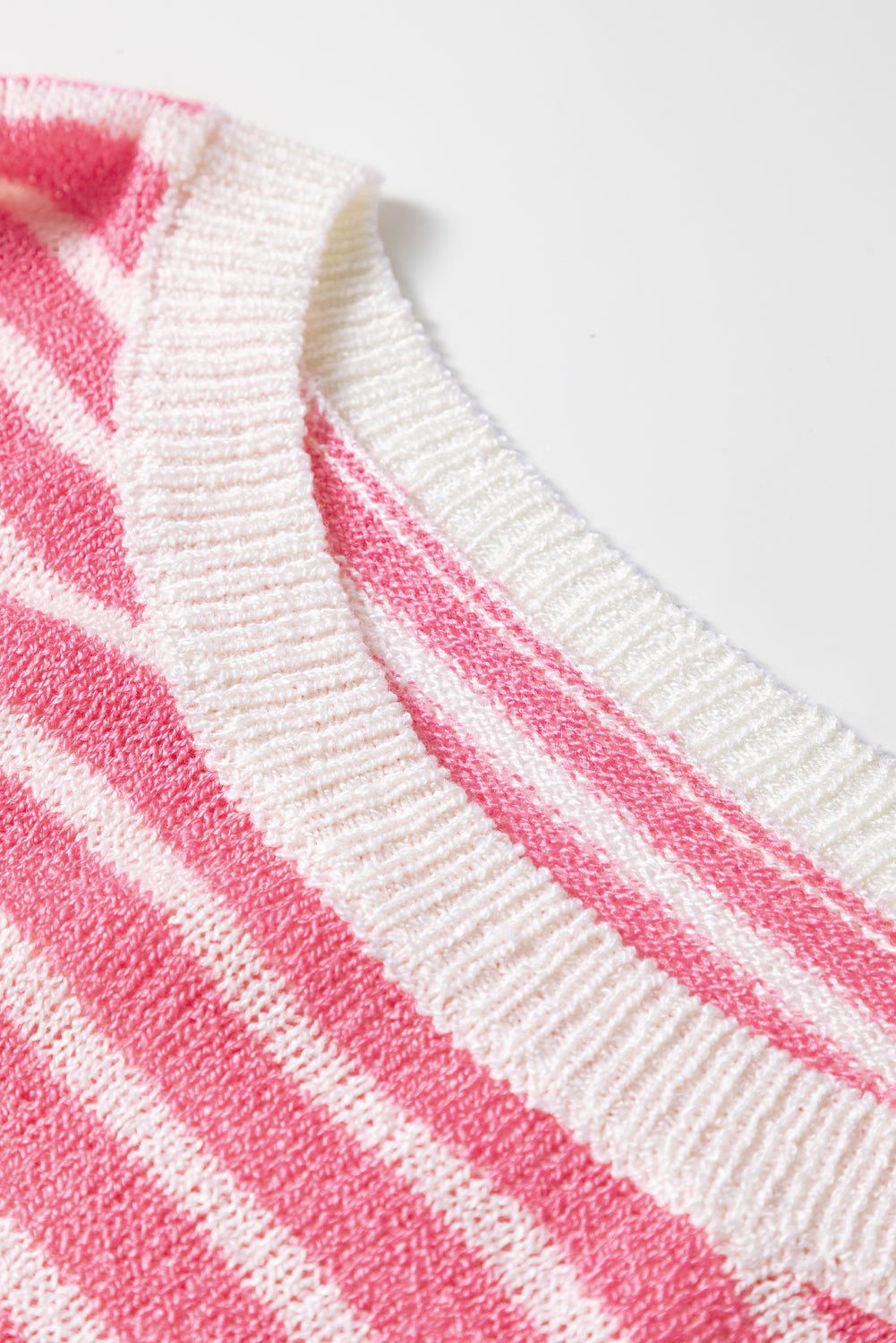 Multicolour Color Block Striped Patchwork Dolman Sleeve Slit Sweater