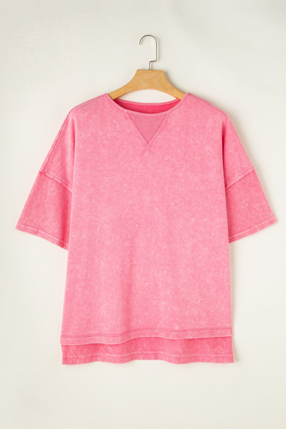 Orchid Petal Mineral Wash Drop Shoulder Pullover Sweatshirt