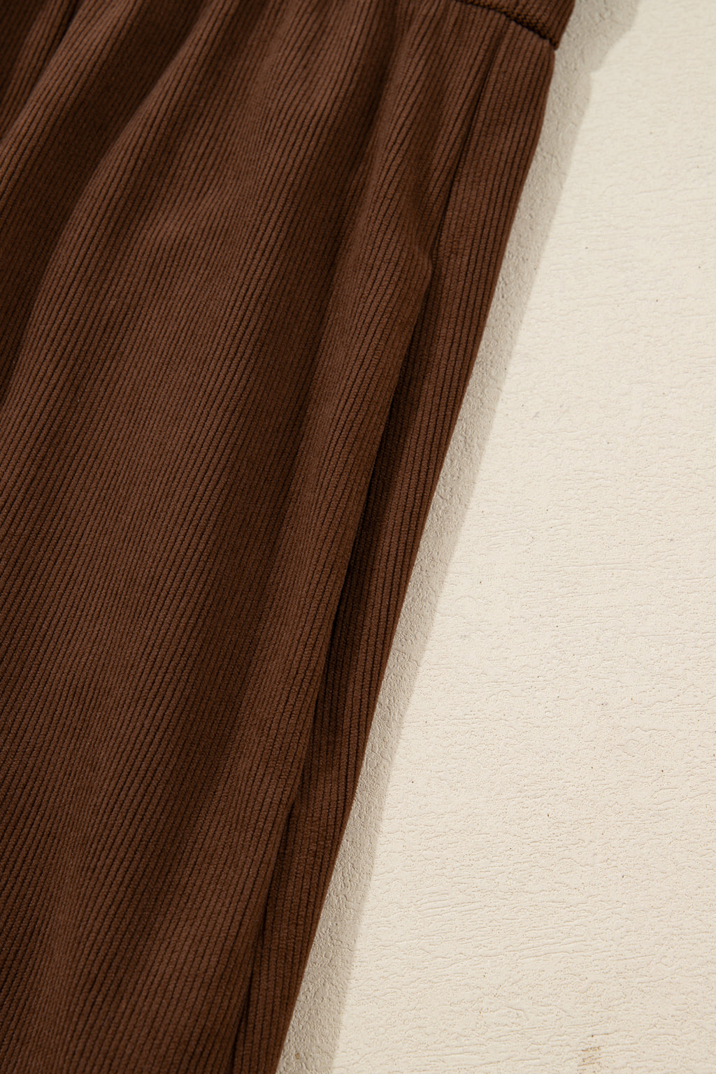 Coffee Embroidered Notched Neckline Textured Pleated High Waist Plus Size Midi Dress
