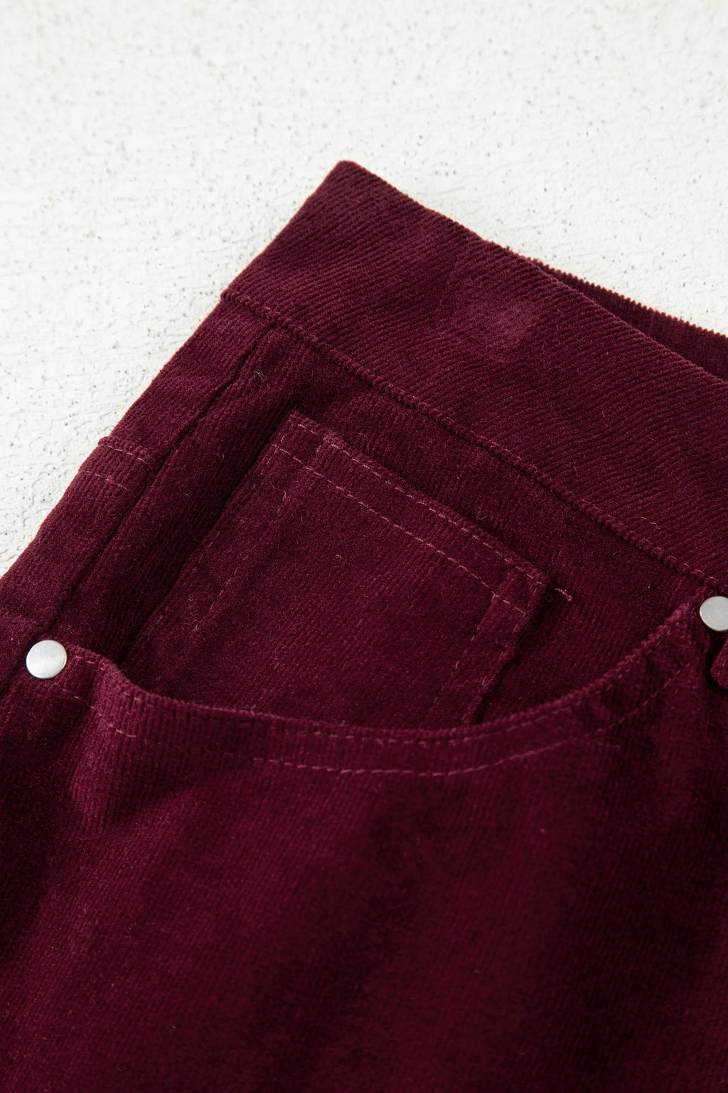 Vineyard Green Corduroy Solid Color High Waist Wide Leg Pants