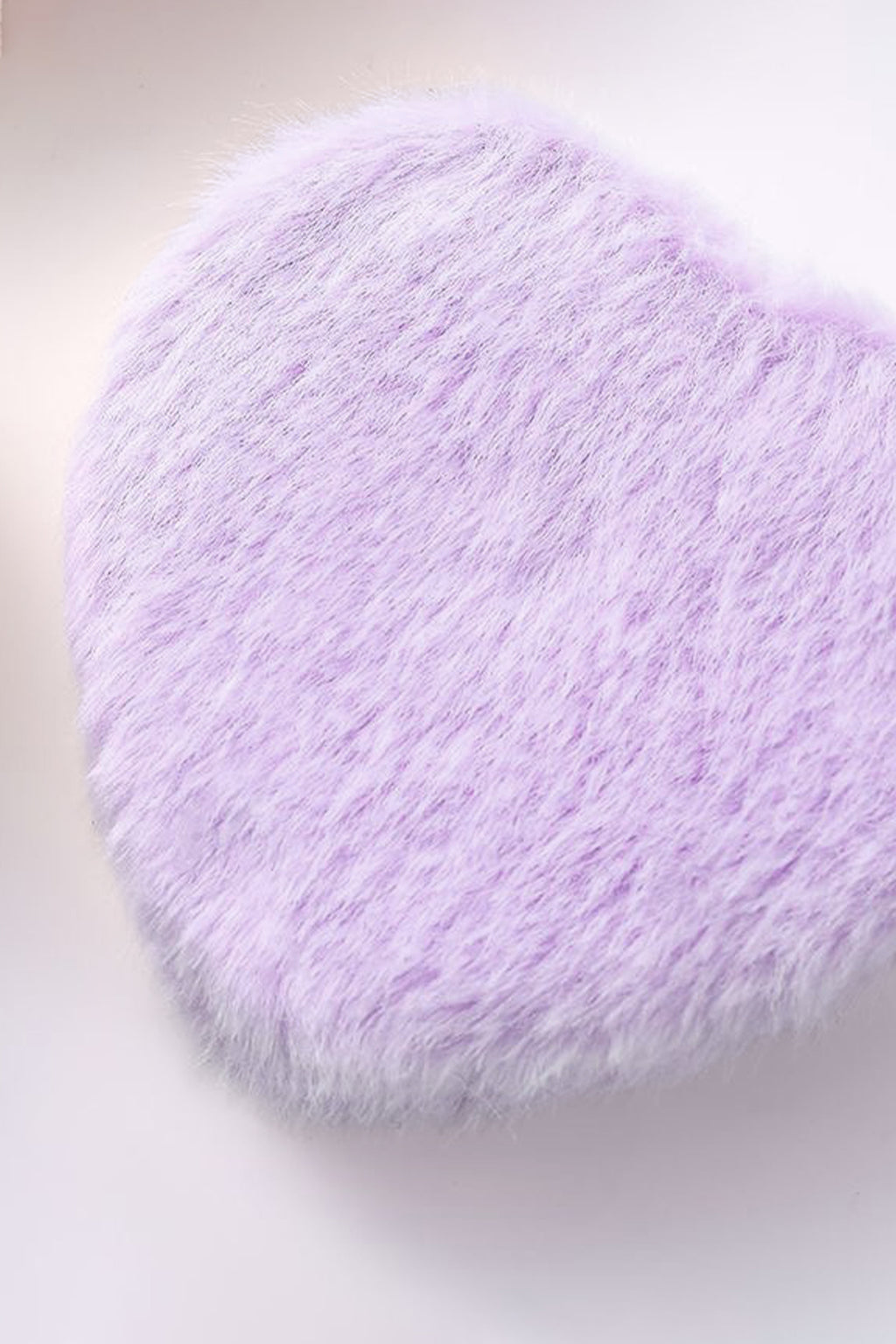 Pink Heart Shape Double Sides Fluffy Cute Mini Cosmetic Mirror