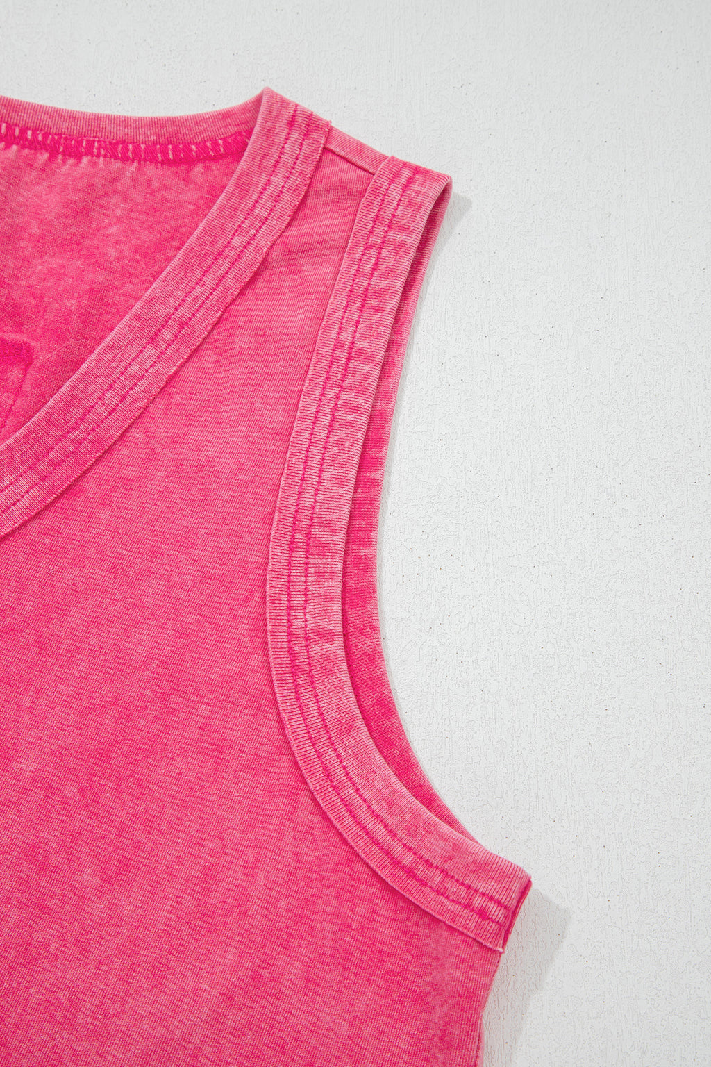 Red Dahlia Mineral Wash V Neck Tank Top