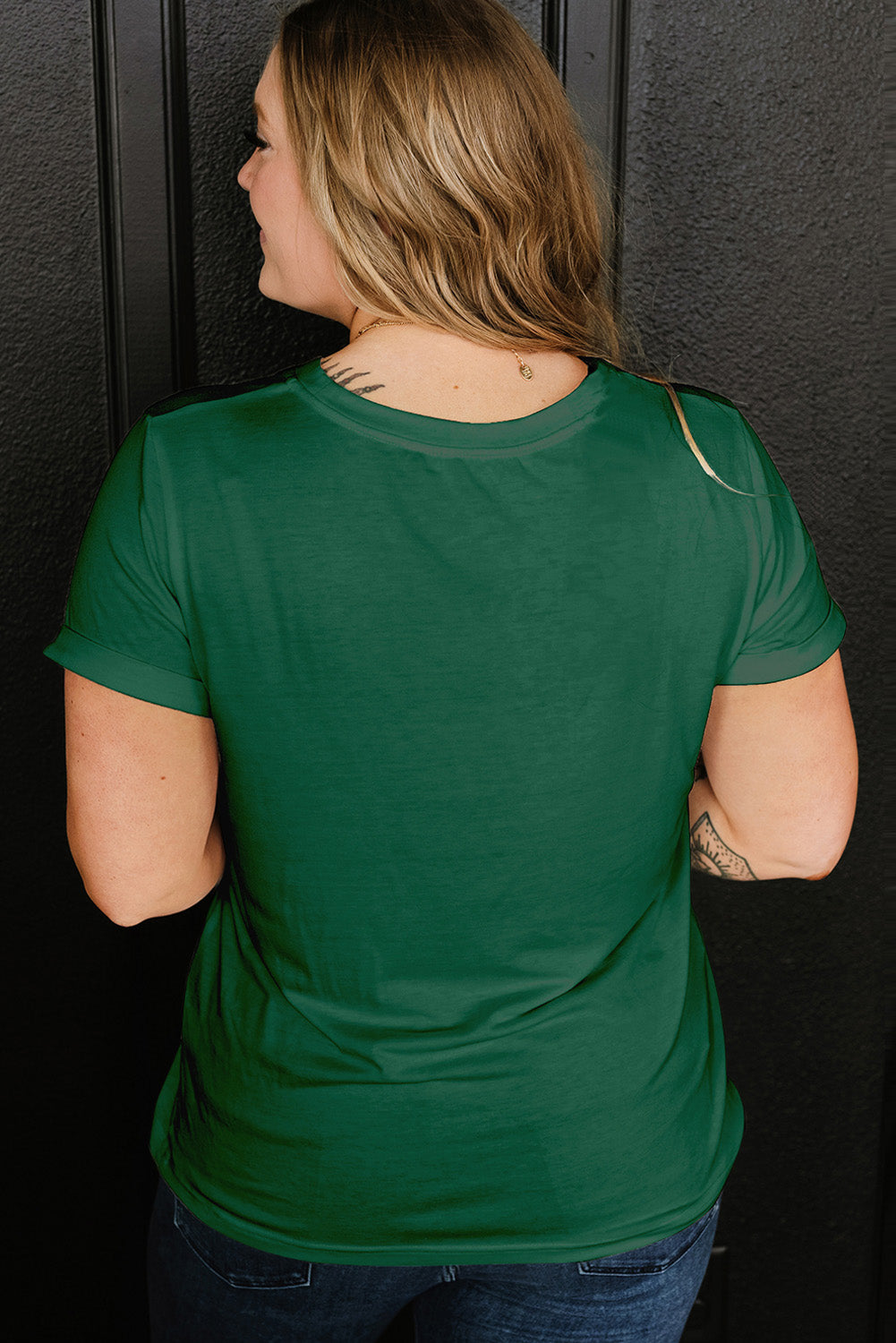 Khaki Flying Mallard Print Crew Neck T Shirt