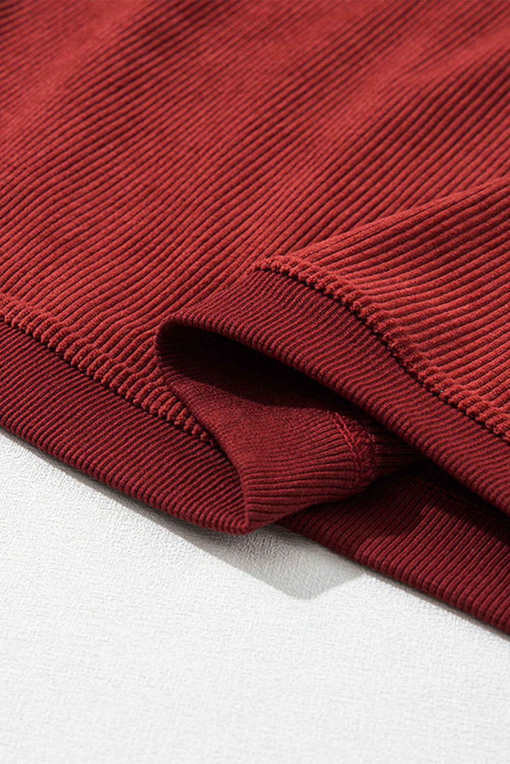 Grass Green Ribbed Corded Oversized Sweatshirt