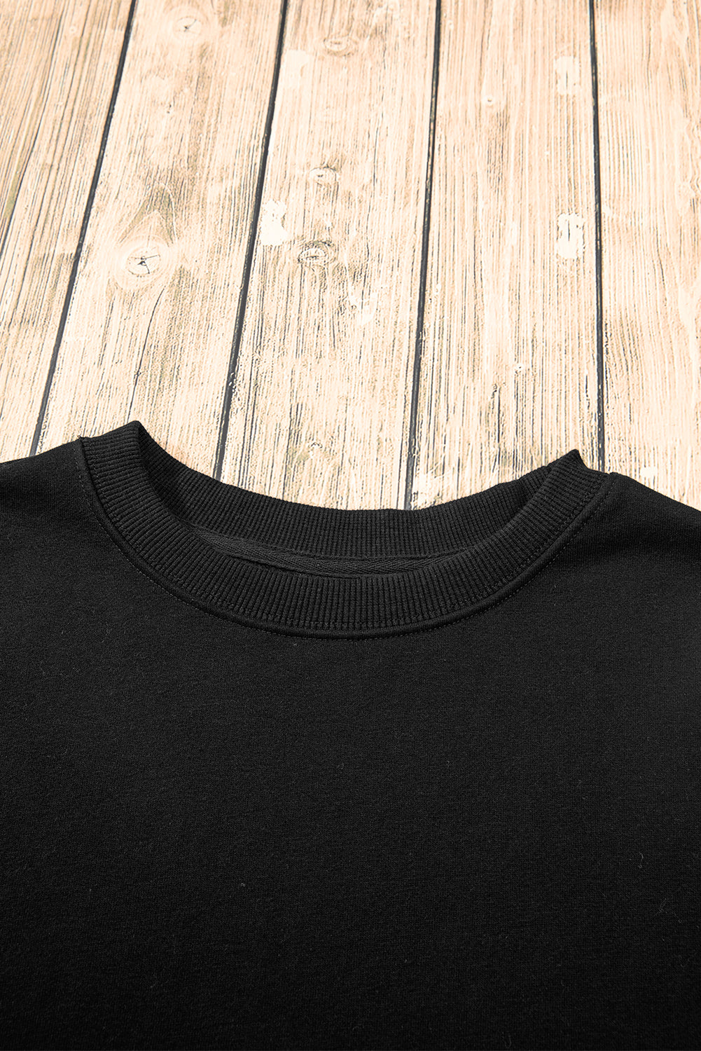 Russet Orange Solid Fleece Lined Drop Shoulder Terry Sweatshirt