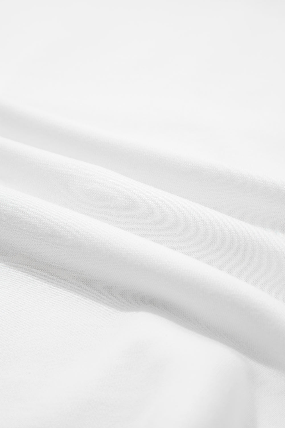 White Textured Raw Seam Plus Size Pullover Top and Drawstring Pants Set