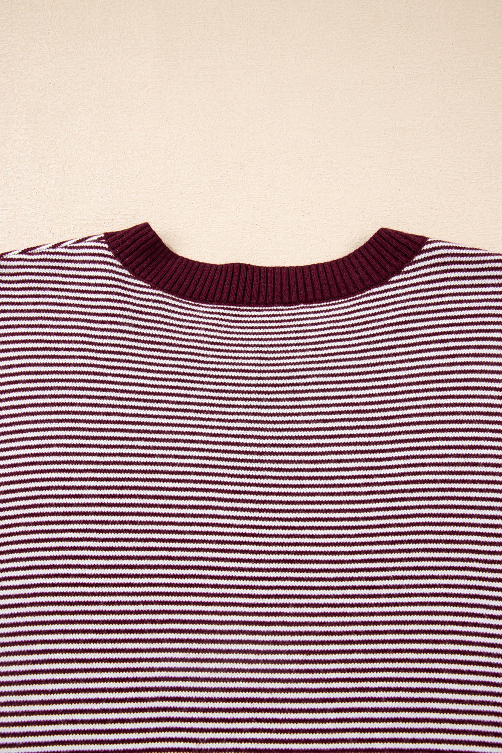 Blue Stripe Color Block Patchwork Dolman Oversize Tunic Sweater