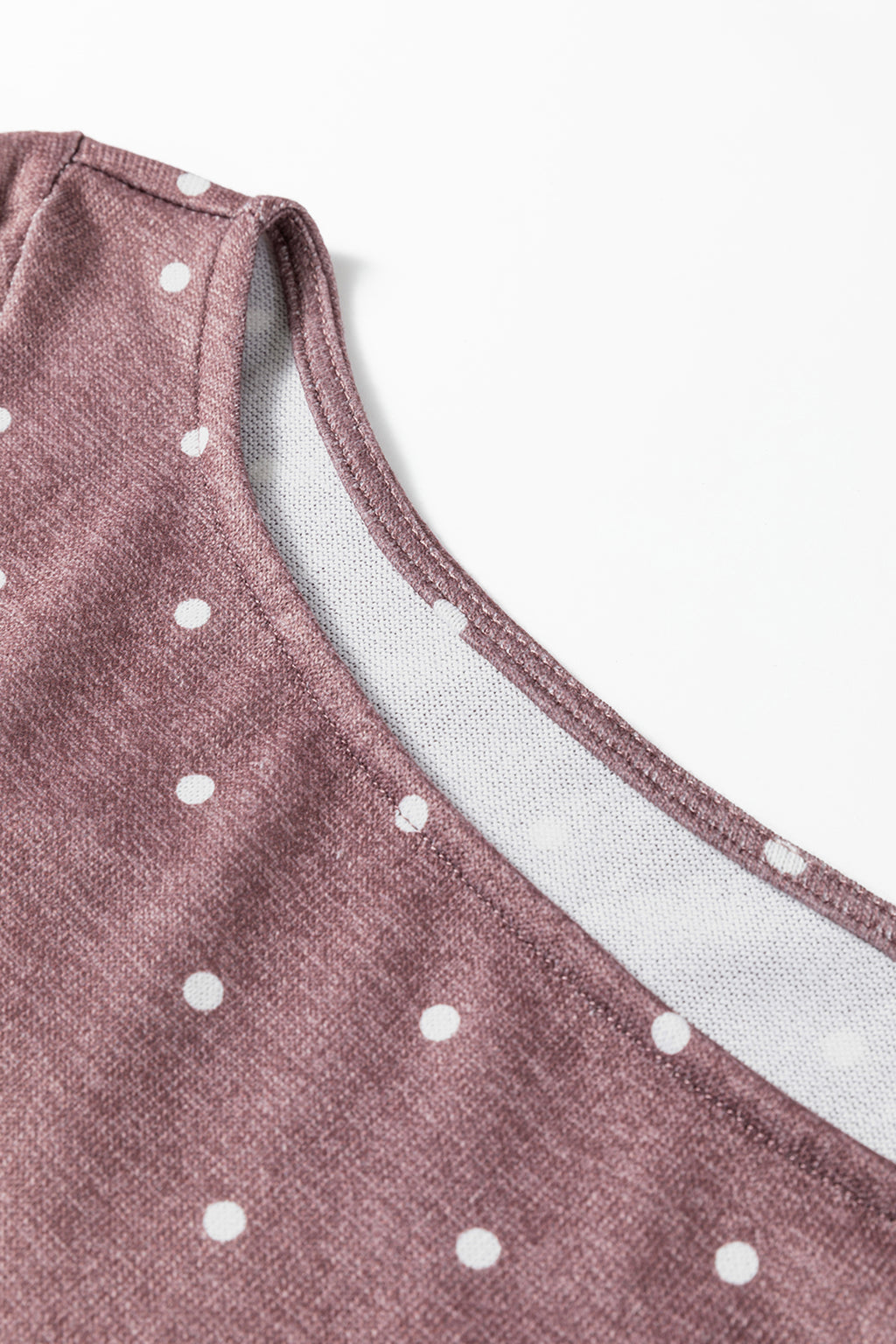 Jet Stream Polka Dot Boat Neck Knit Long Sleeve T Shirt