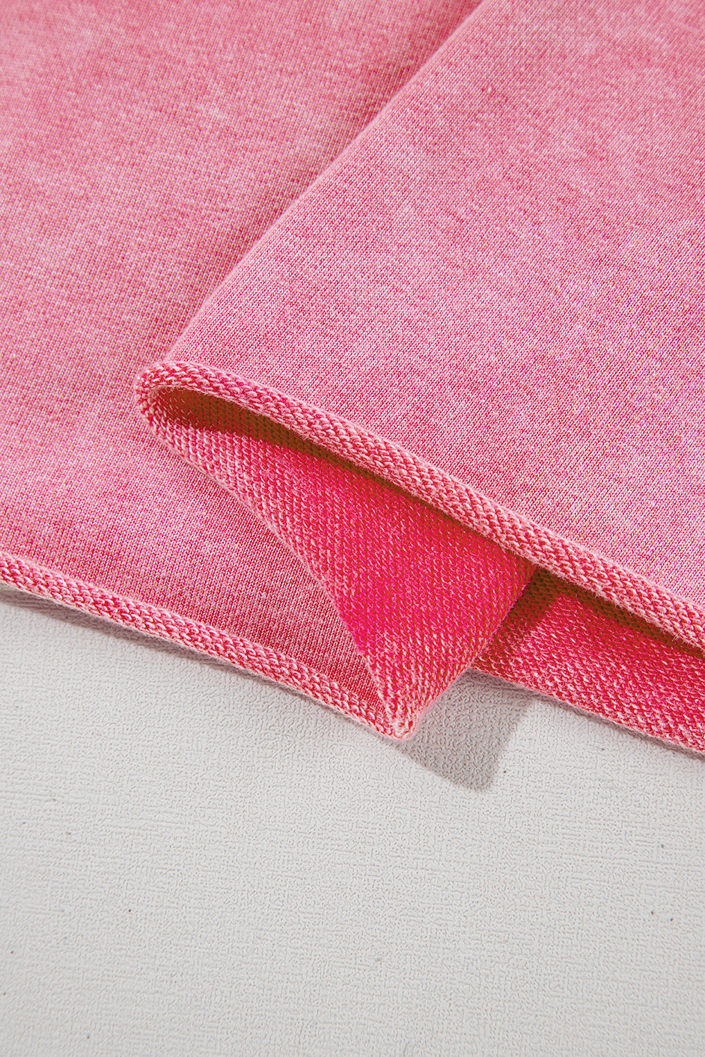 Sachet Pink Mineral Wash Raw Edge Ruffle Mini Dress