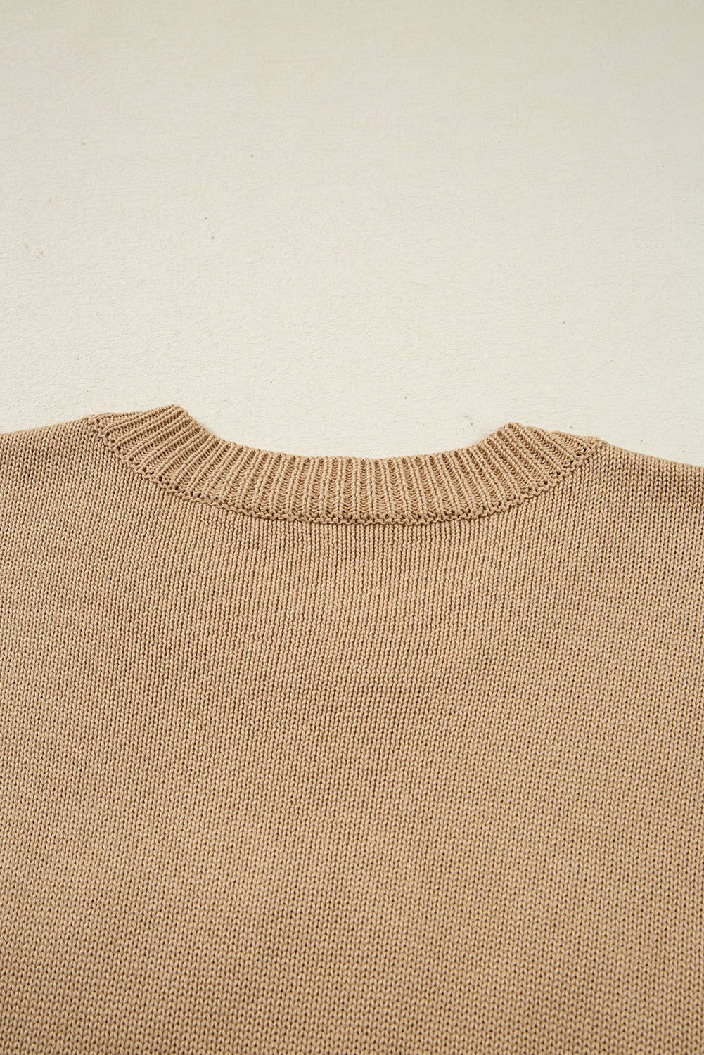 Smoke Gray Merry Colorful Dot Detail Christmas Drop Shoulder Sweater