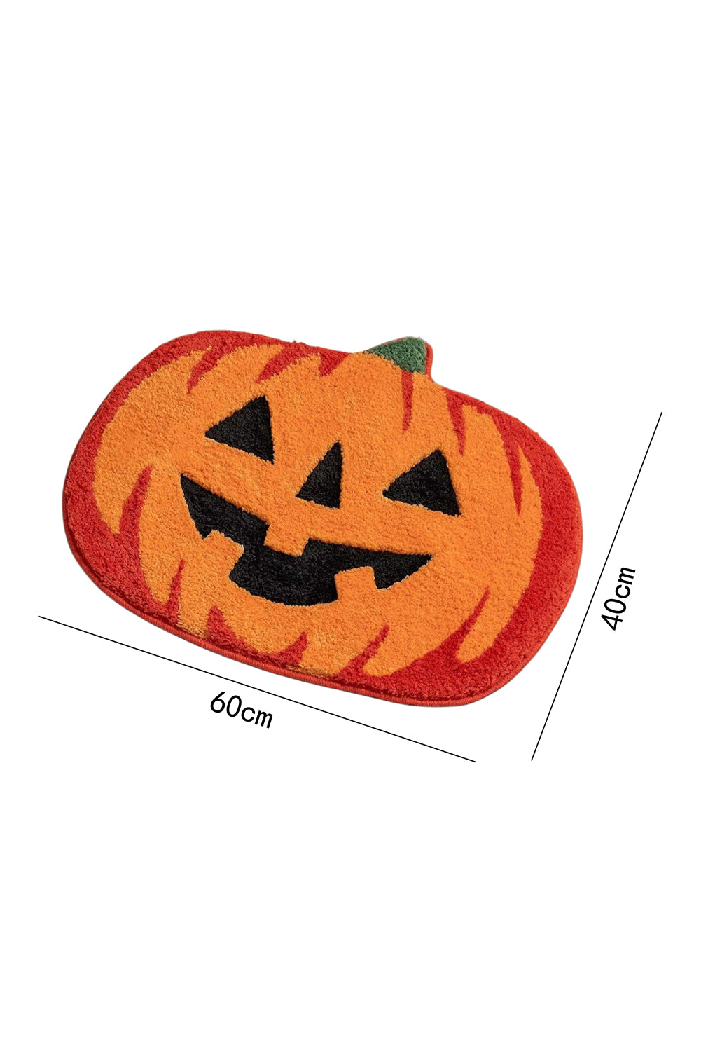 Orange Halloween Pumpkin Absorbent Entryway Bath Rug