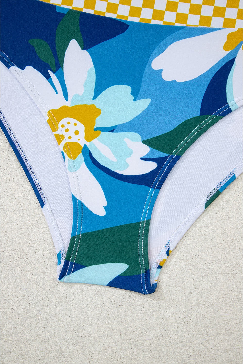 Dearlove Green Floral Print Racerback Cutout High Waist 2pcs Bikini