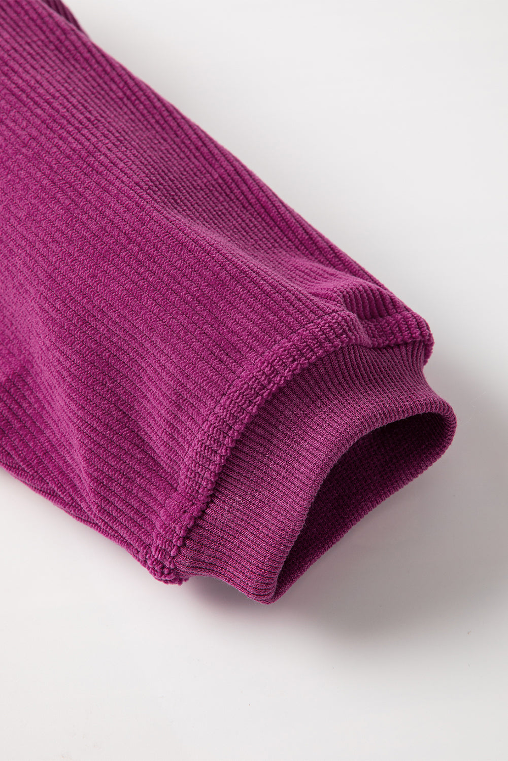 Grass Green Ribbed Corded Oversized Sweatshirt