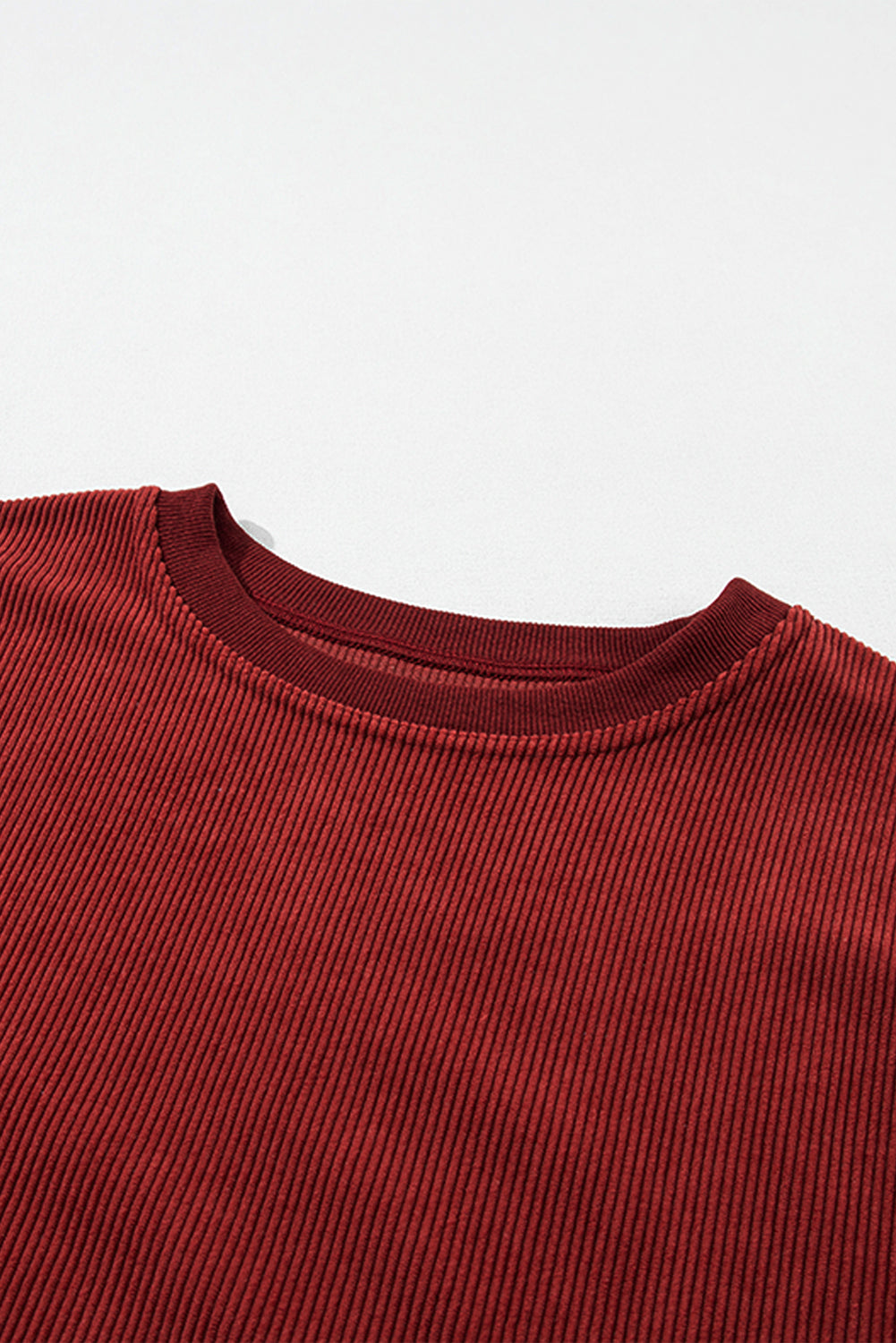 Grass Green Ribbed Corded Oversized Sweatshirt