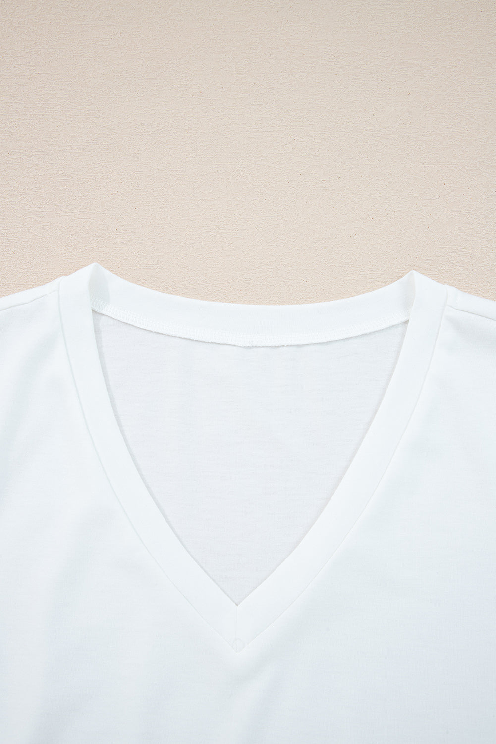 Grass Green Solid Color V Neck Long Sleeve Stretchy Top