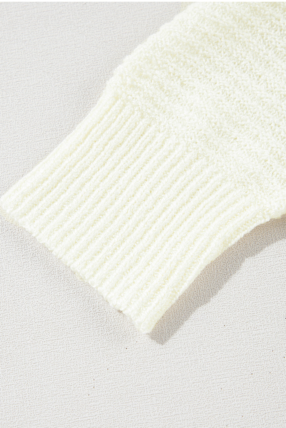 Green Stripe Loose Color Block Drop Shoulder Bubble Sleeve Sweater