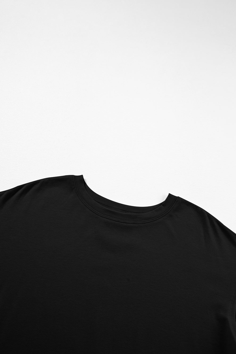 Parchment Raw Seam Patchwork Drop Shoulder Oversize T Shirt