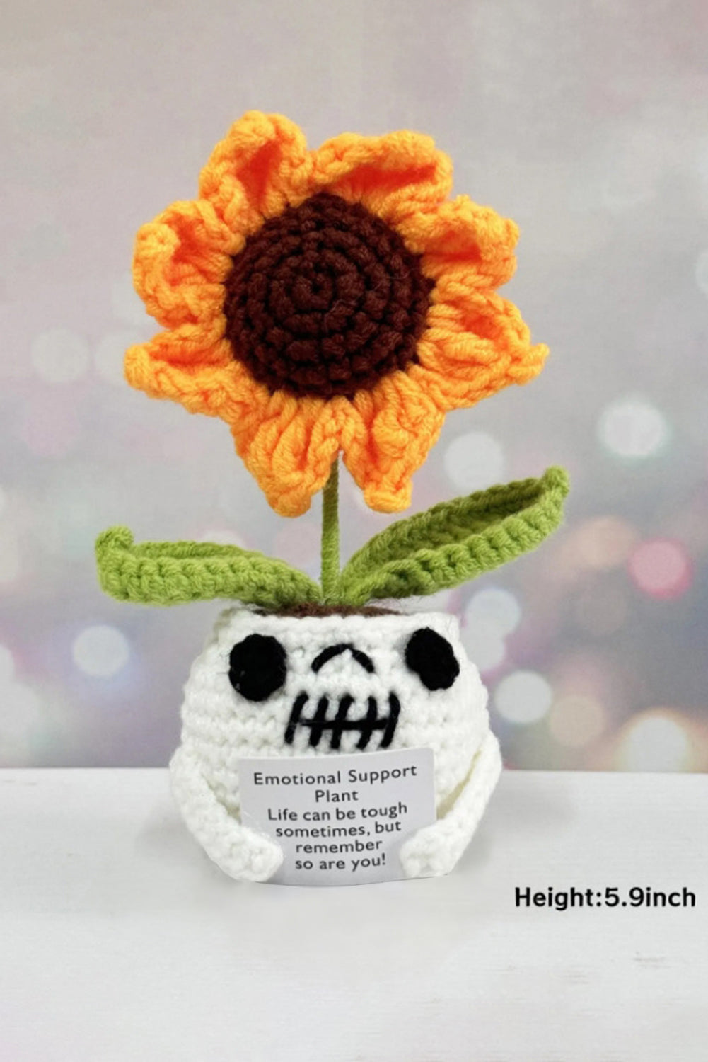 Orchid Bouquet Handmade Crochet Flower Pot Home Decoration
