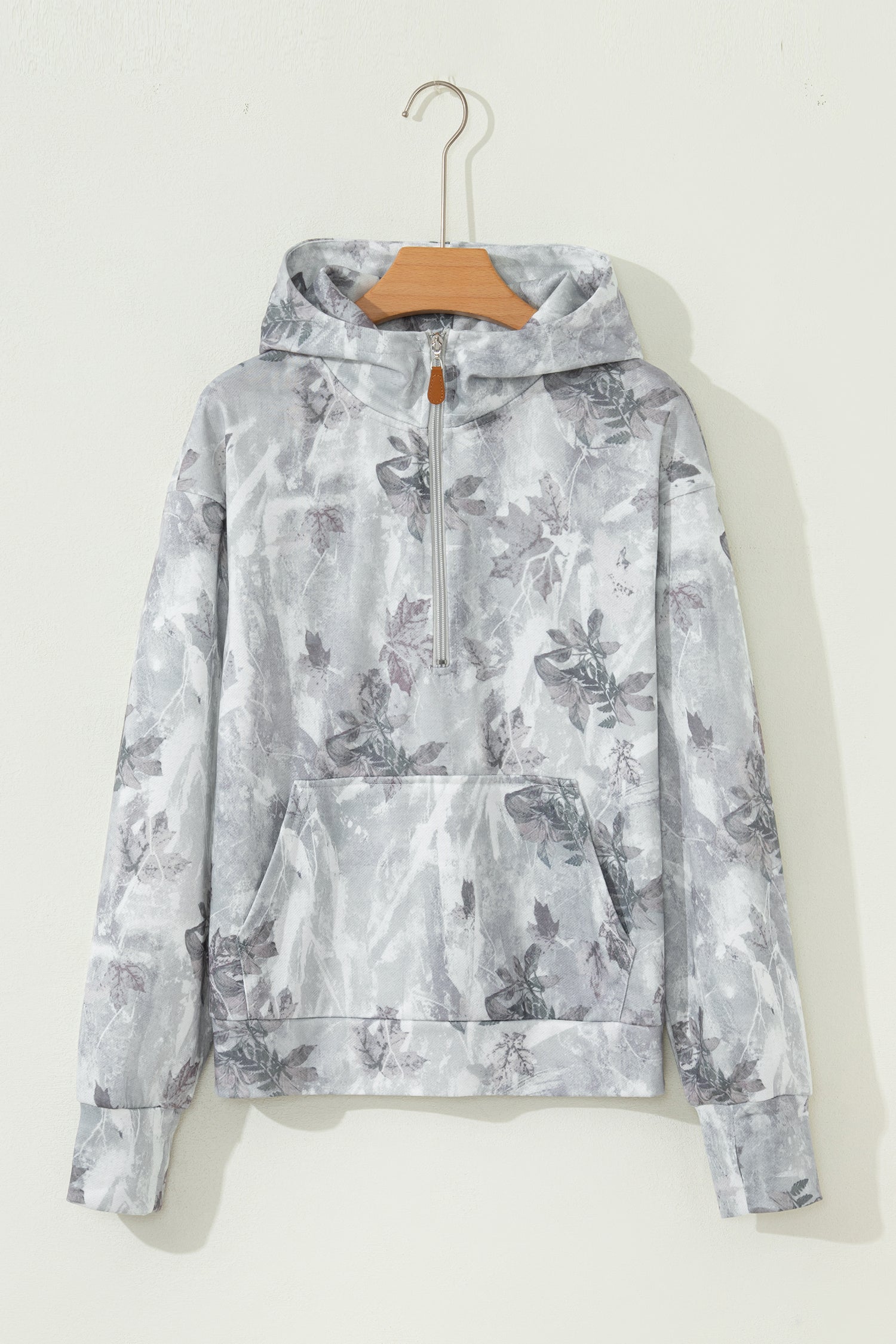 Beige Camo Print Baggy Drawstring Jogger Sweatpants