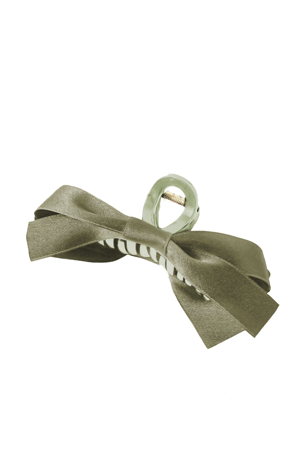White Bow Decor Large Hair Claw Clip