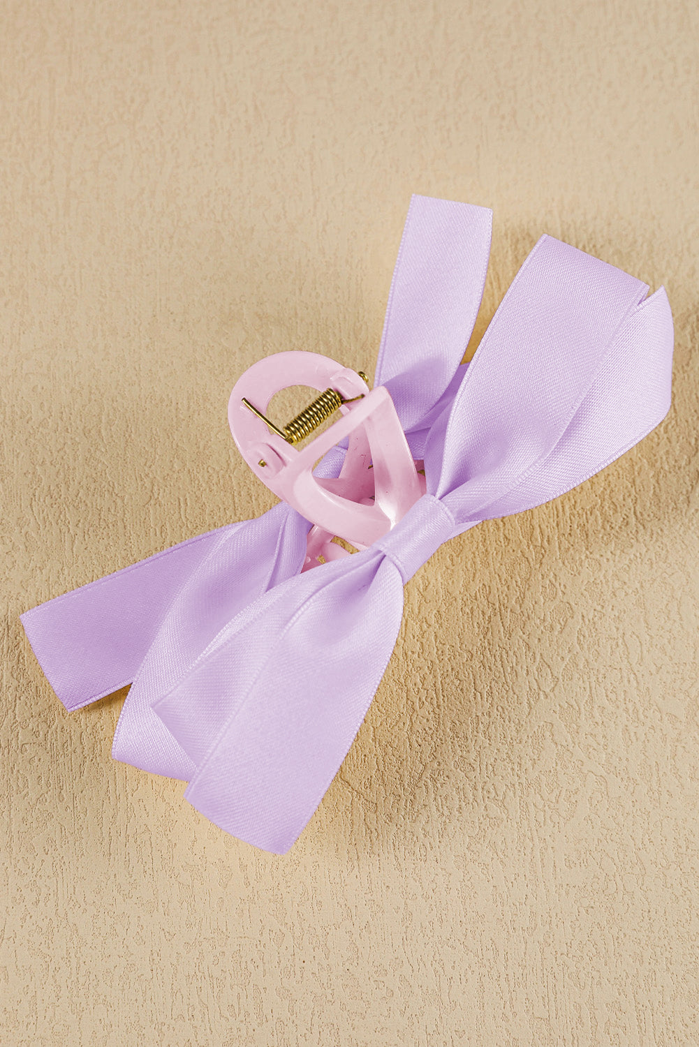 White Bow Decor Large Hair Claw Clip