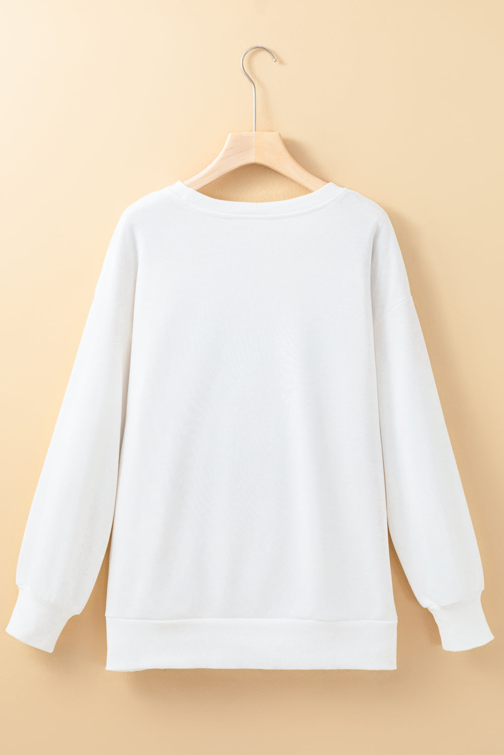 Russet Orange Tinsel Game Day Drop Shoulder Graphic Sweatshirt