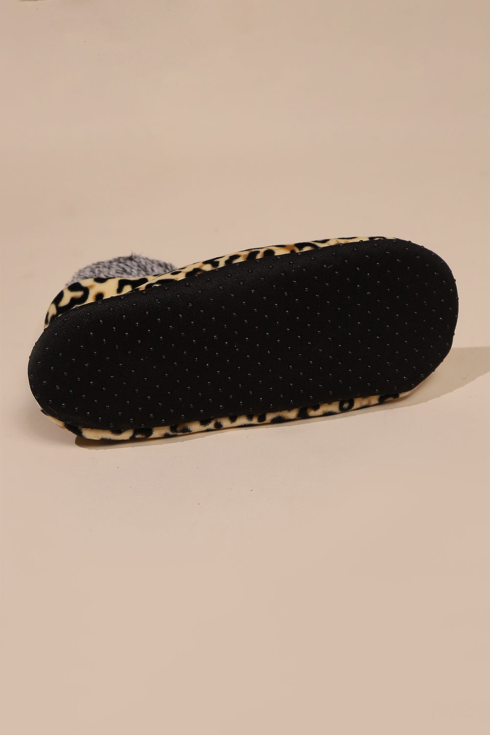 Beige Leopard Print Thermal Lined Socks