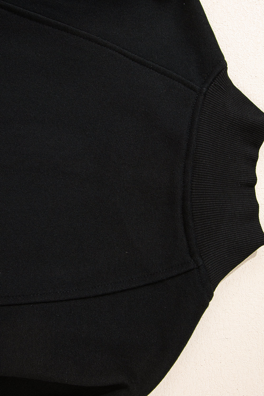 Fushia Zipped Neck Pullover Drop Shoulder Sweatshirt