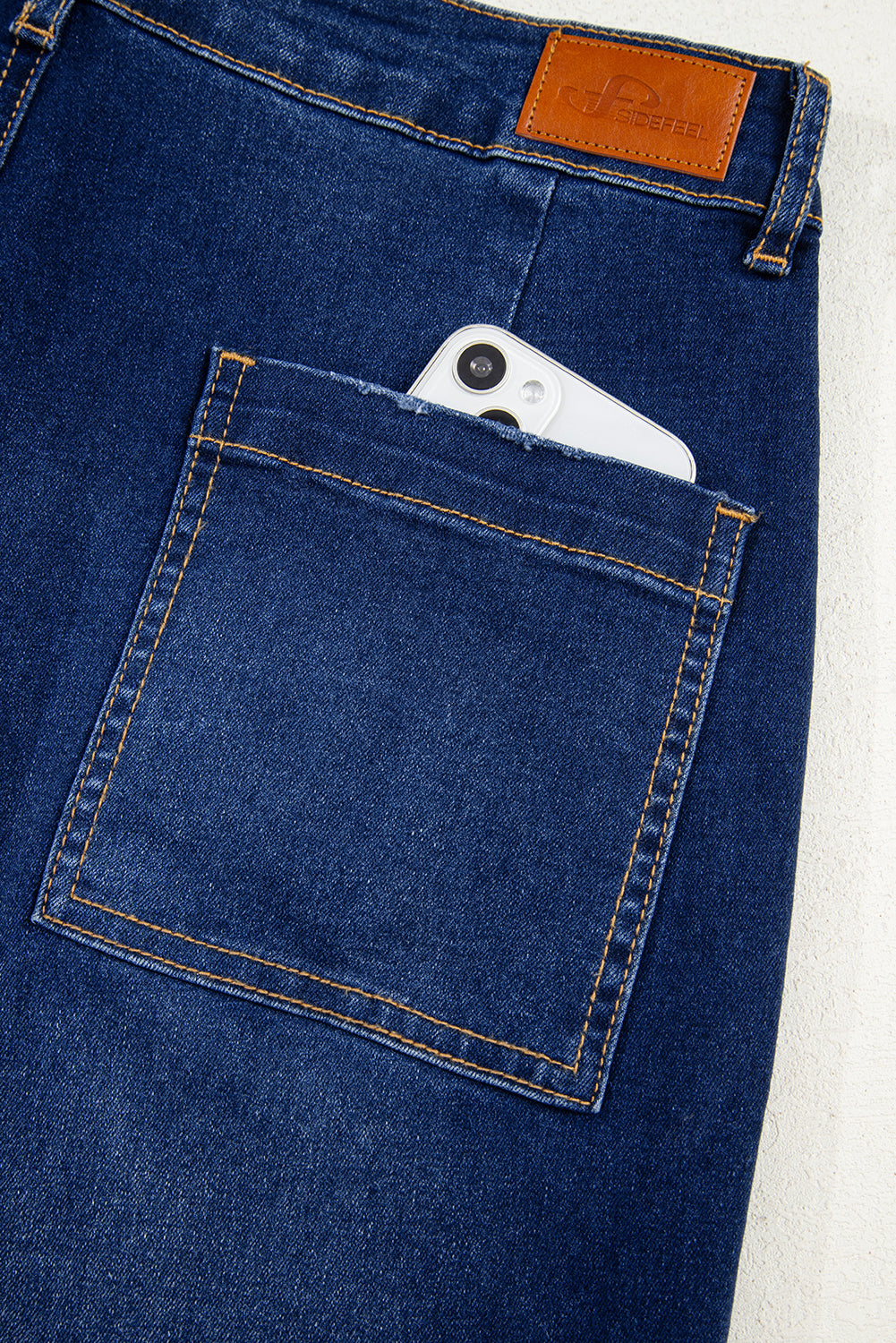 Brown Mimimalist Patch Pocket Womens Shift Jeans