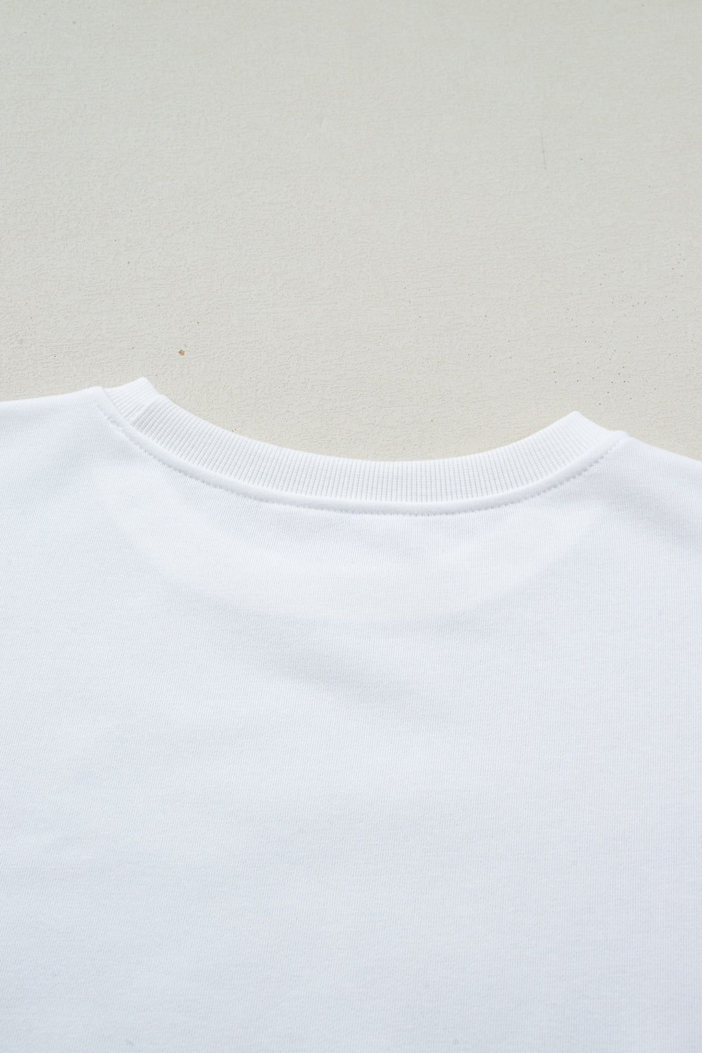 White LUCKY Clover Embroidered Long Sleeve Top