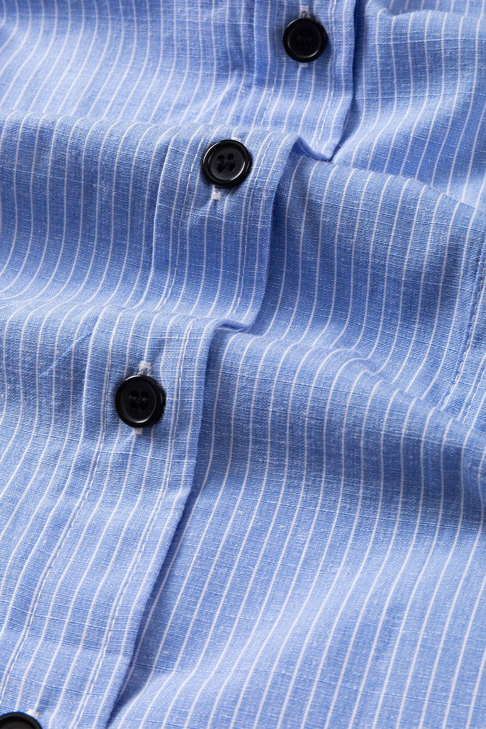 DEAR-LOVER Stripe Roll-tab Sleeve Pocketed Long Shirt