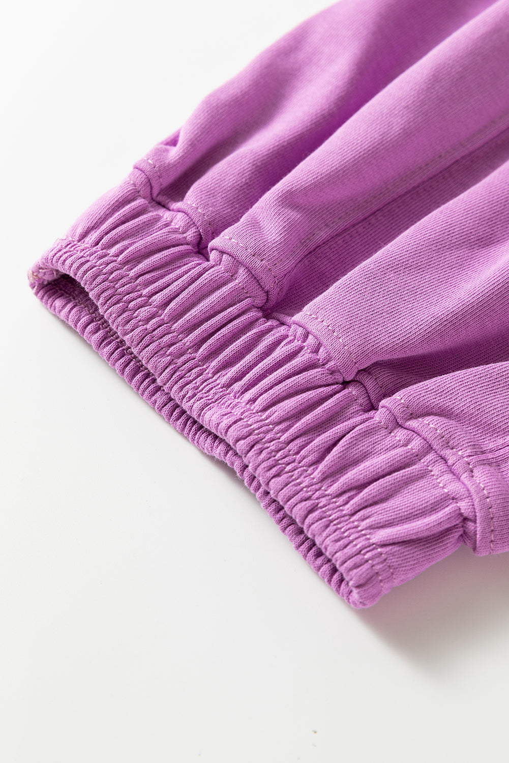 Light Pink Drawstring Elastic Waistband Solid Color Jogger Pants