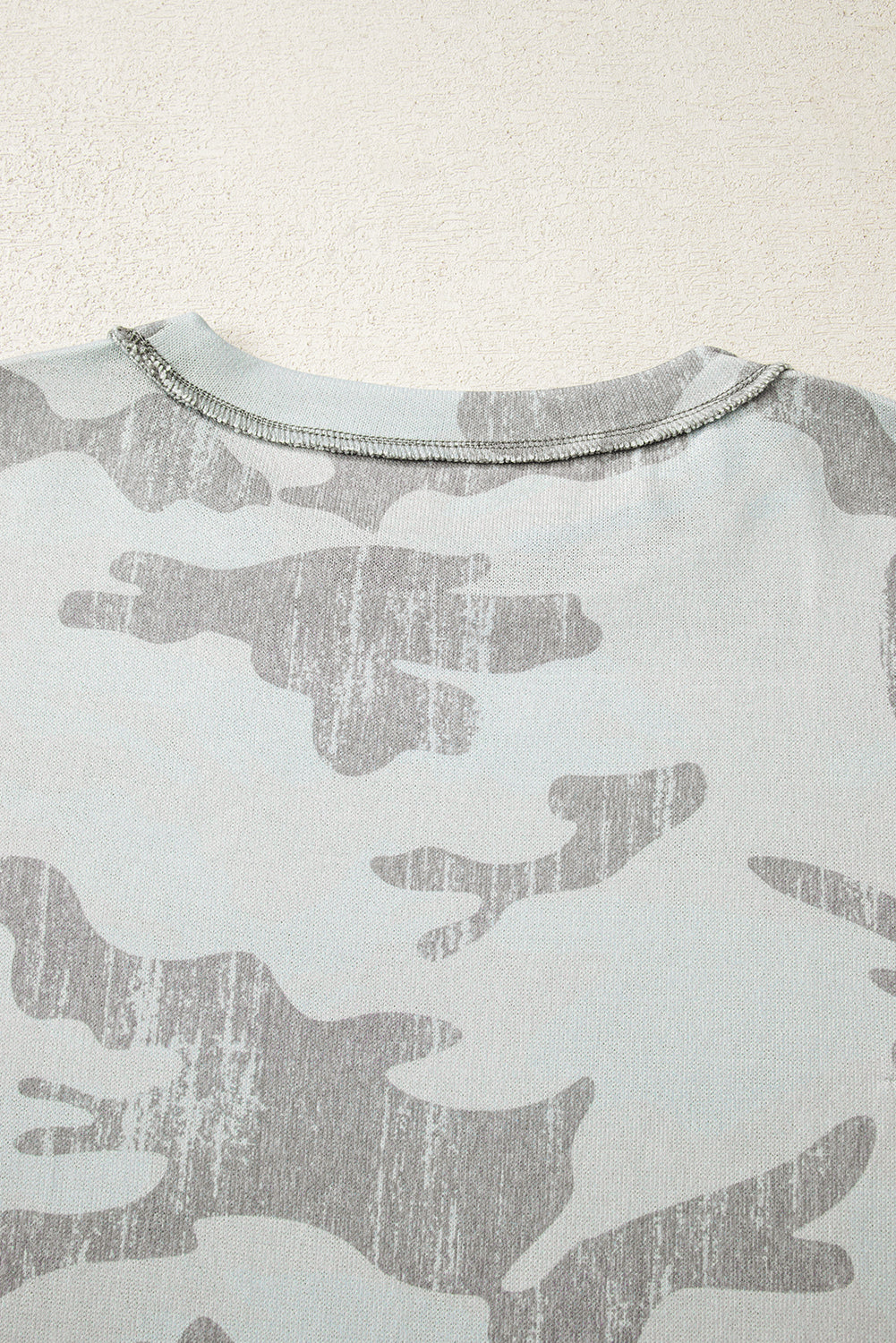 Dearlove Multicolour Retro Camouflage Print Exposed Seam Patchwork Drop Shoulder Sweatshirt