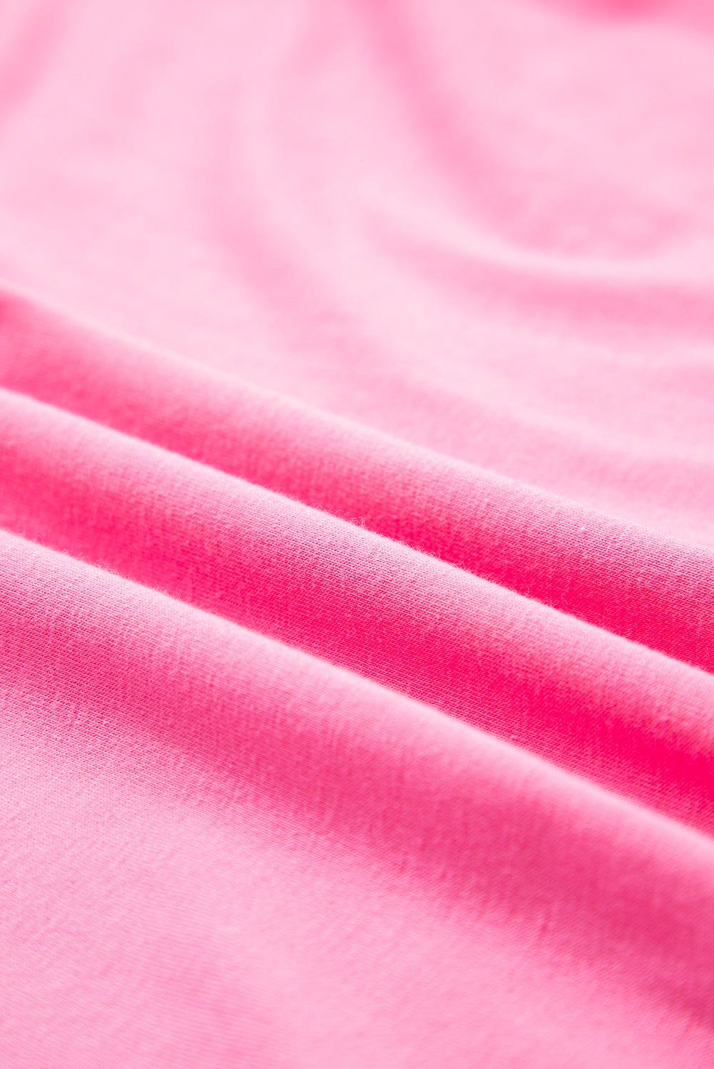 Pink Star Patched Colorblock Raw Edge Bracelet Sleeve Plus Size Loose Tee