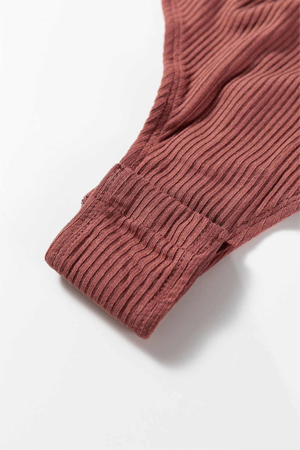 White Ribbed Long Sleeve Crew Neck Solid Color Bodysuit