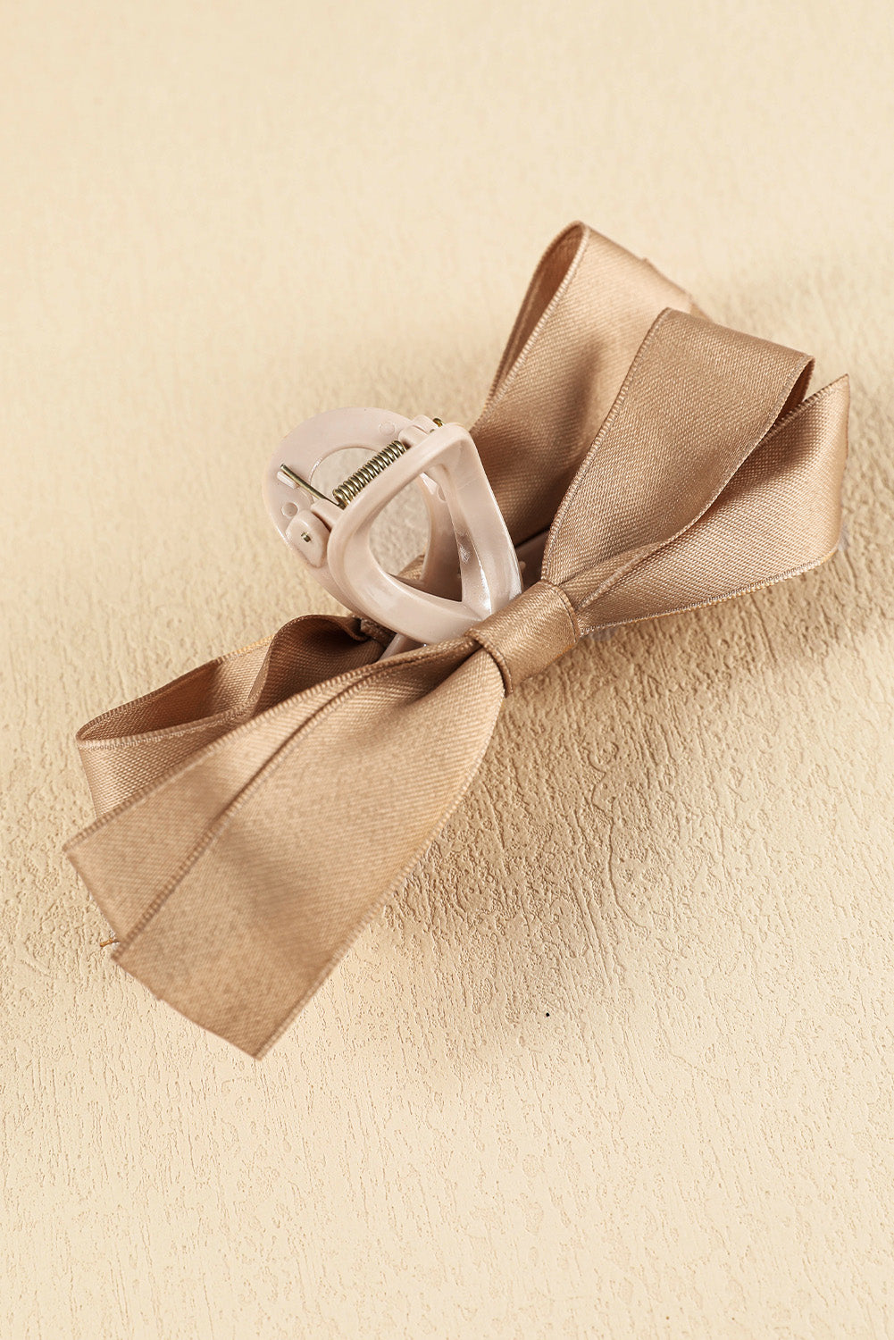 White Bow Decor Large Hair Claw Clip