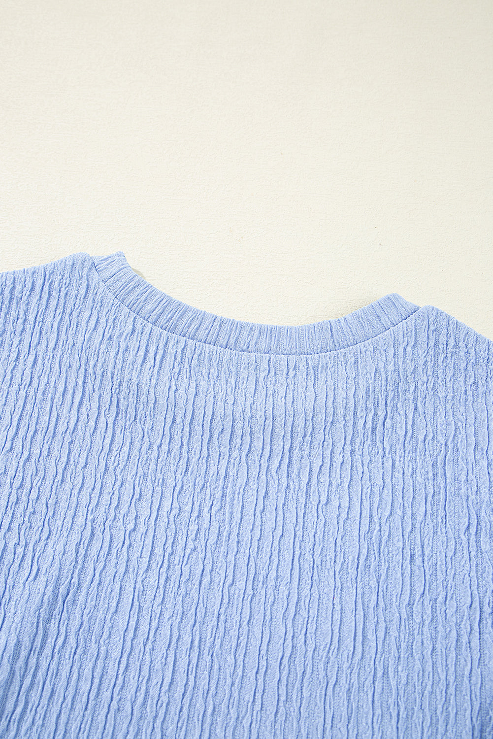 Sky Blue Solid Color Textured Ruched Side Bodycon Tank Dress