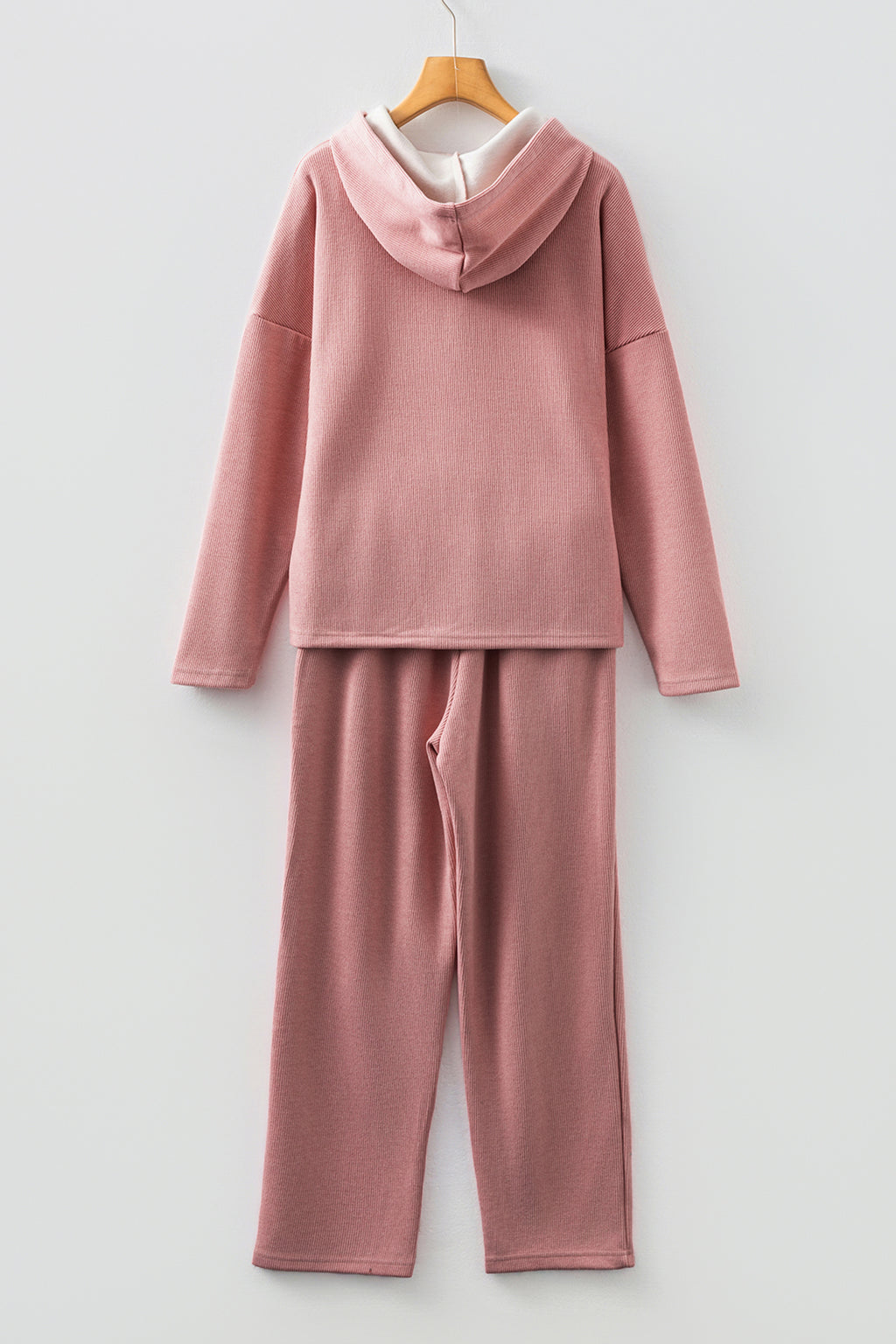 Gray Morn Corduroy Leopard Drawstring High Waist Trousers