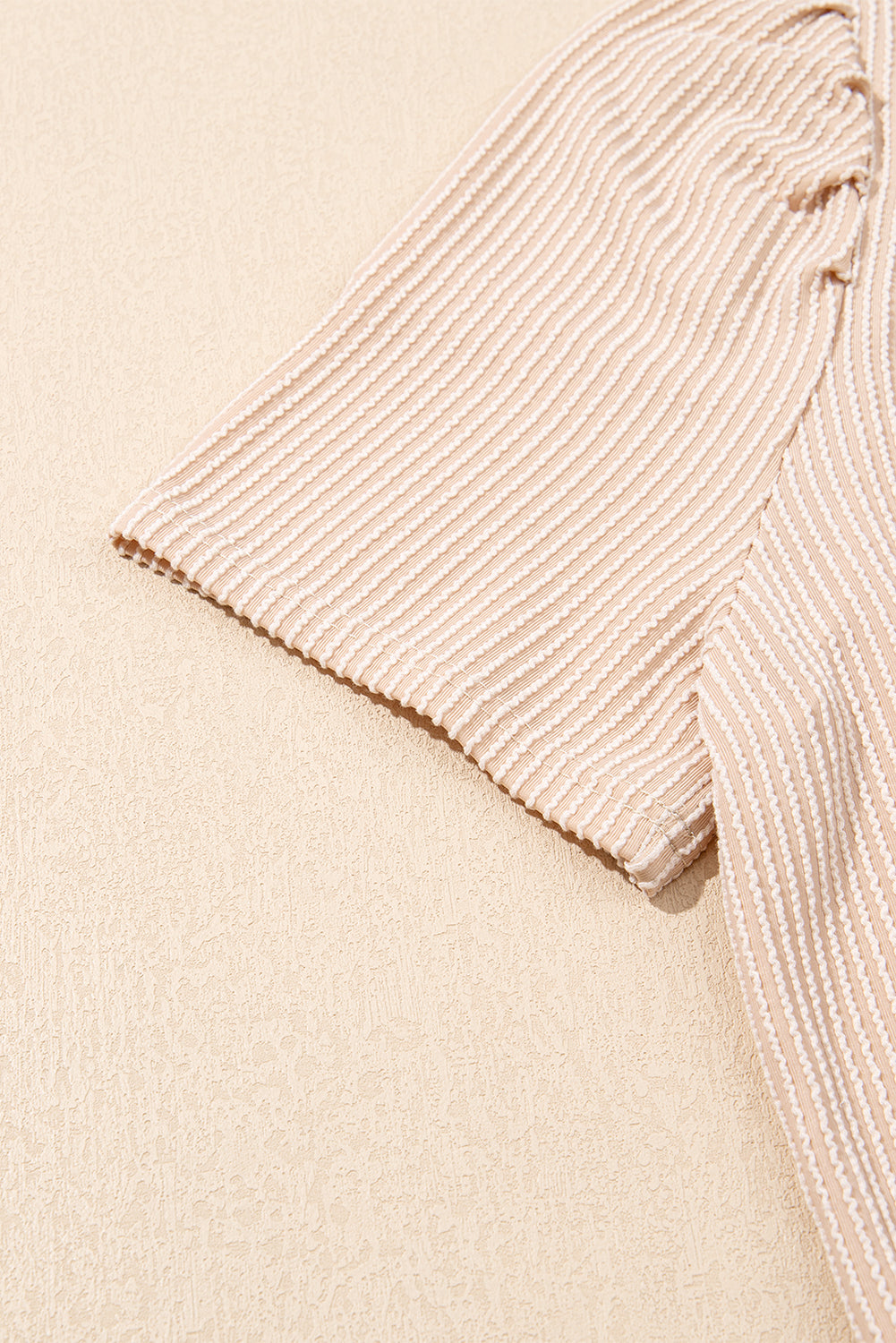 Mint Green Corded Knit Crew Neck Puff Sleeve Shift Mini Dress